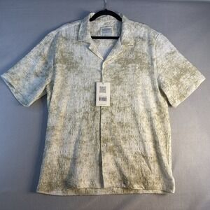 Ember & Stone Button Down Shirt, Size Medium, Textured, Button-Down